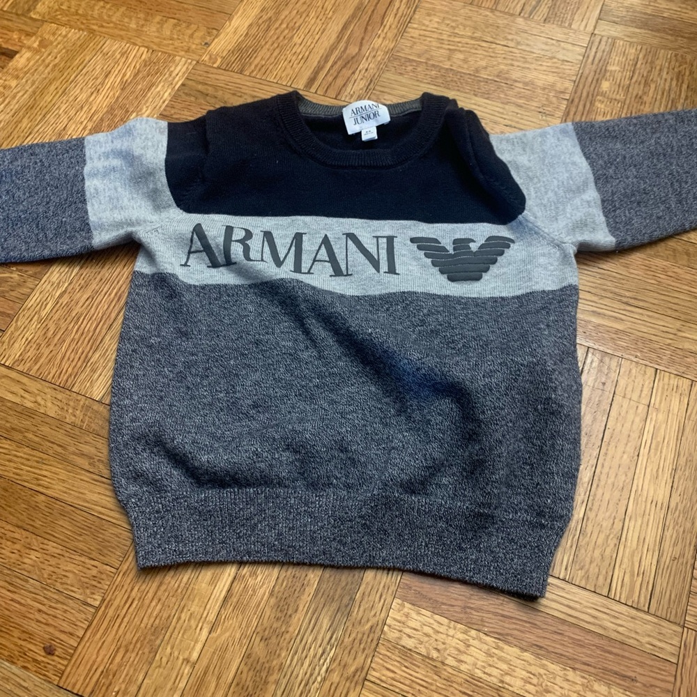 Armani black and grey sweater